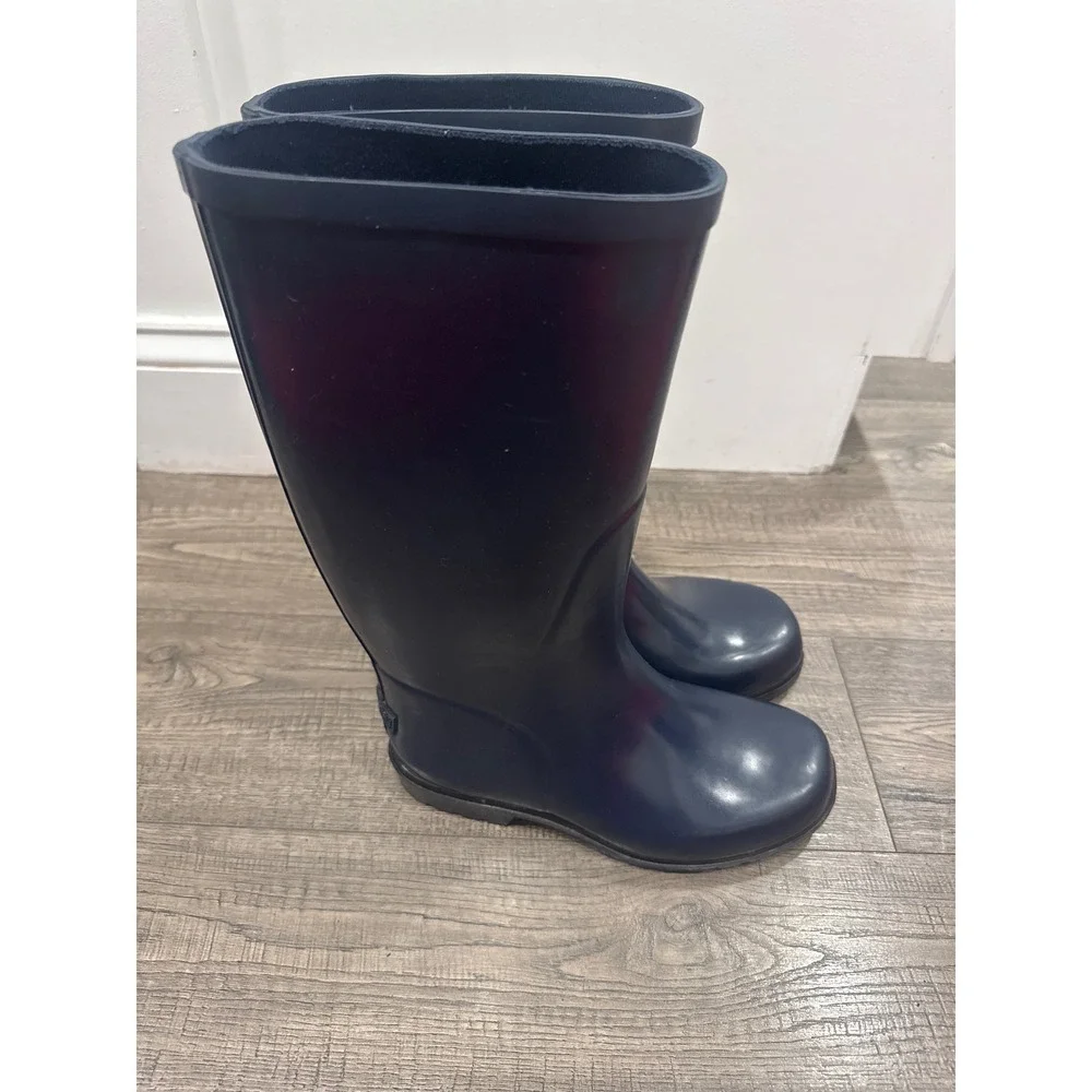 Columbia Womens Navy Blue Rubber Rain Boots YL1093-464 Size 7